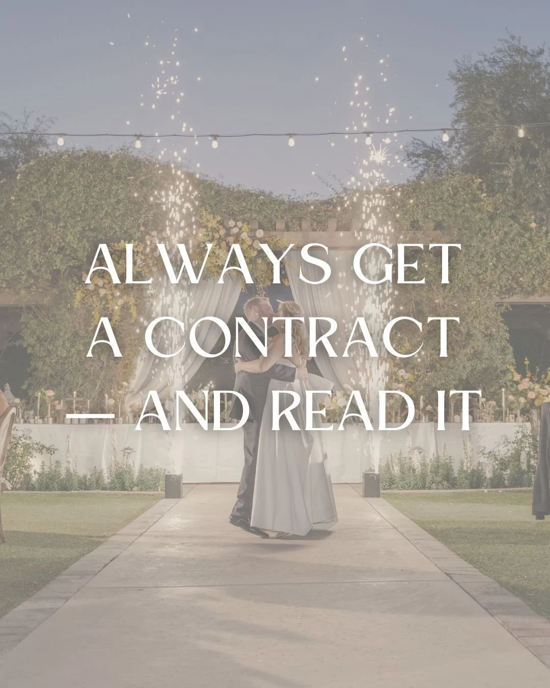 If it&rsquo;s not in writing, it doesn&rsquo;t exist.
A professional DJ will always provide a contract. Period.
Your contract should clearly outline:
✔️ Hours of service
✔️ Setup &amp; breakdown times
✔️ Payment terms
✔️ Overtime policies
✔️ Equipmen