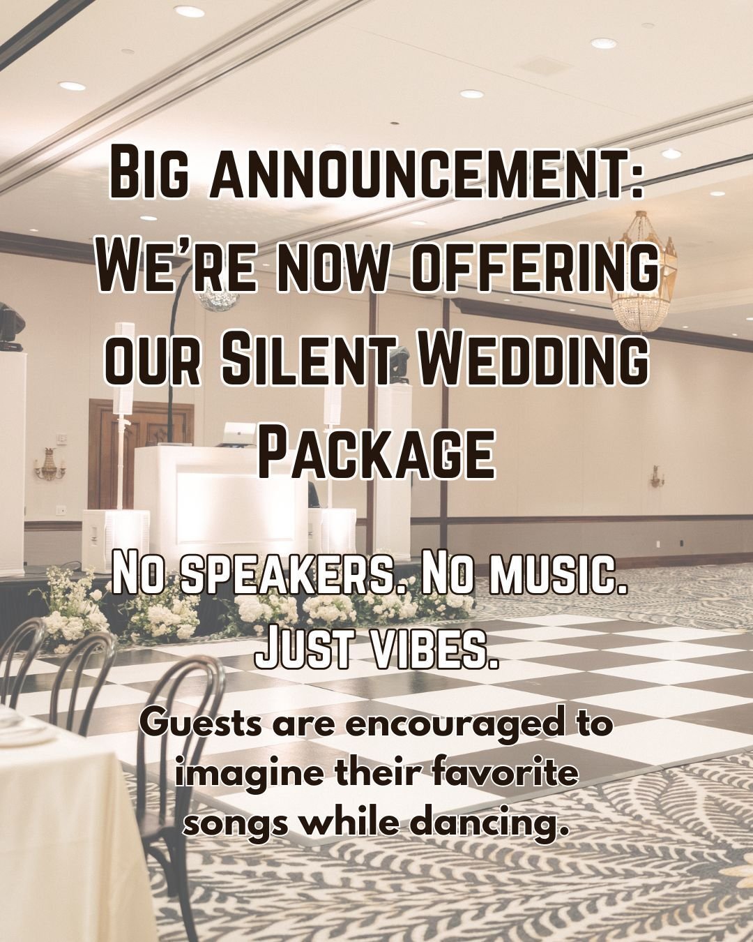 Perfect for venues with strict noise restrictions.
Spots are filling fast. Book now.

&hellip;April Fools 😏