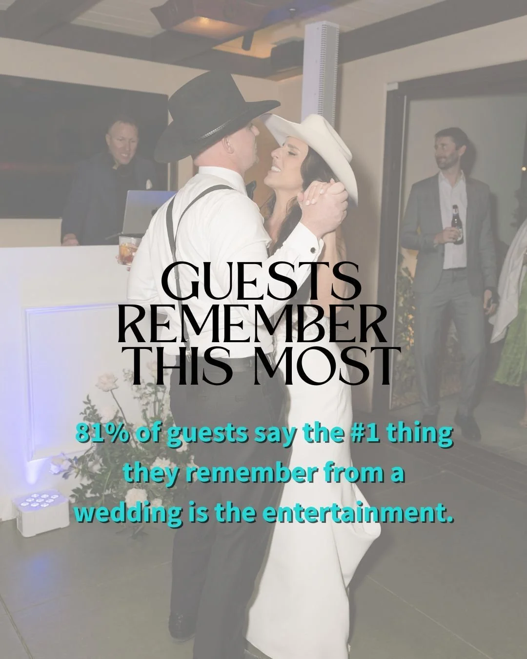 If creating a party vibe is important to you, choose wisely and budget accordingly. 🤙

#verumlux #weddingtips