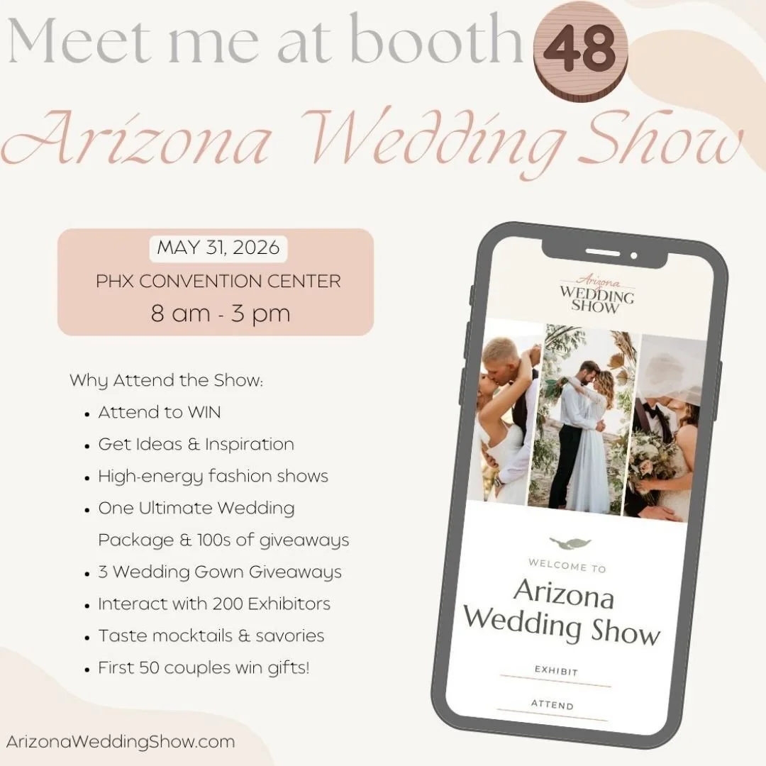 This weekend = your chance to experience the Verum Lux vibe in person.

We&rsquo;ll be at the Arizona Wedding Show with our DJs mixing live, our Photo Booth capturing the fun, and exclusive wedding show specials you won&rsquo;t get anywhere else.

🎧