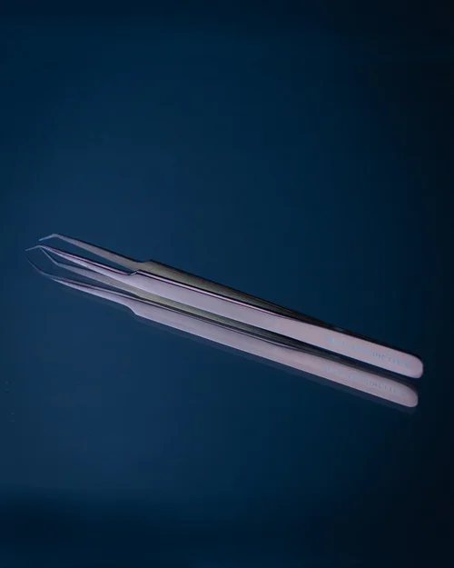 45° Copper Finished Long Isolation Tweezers — Dela