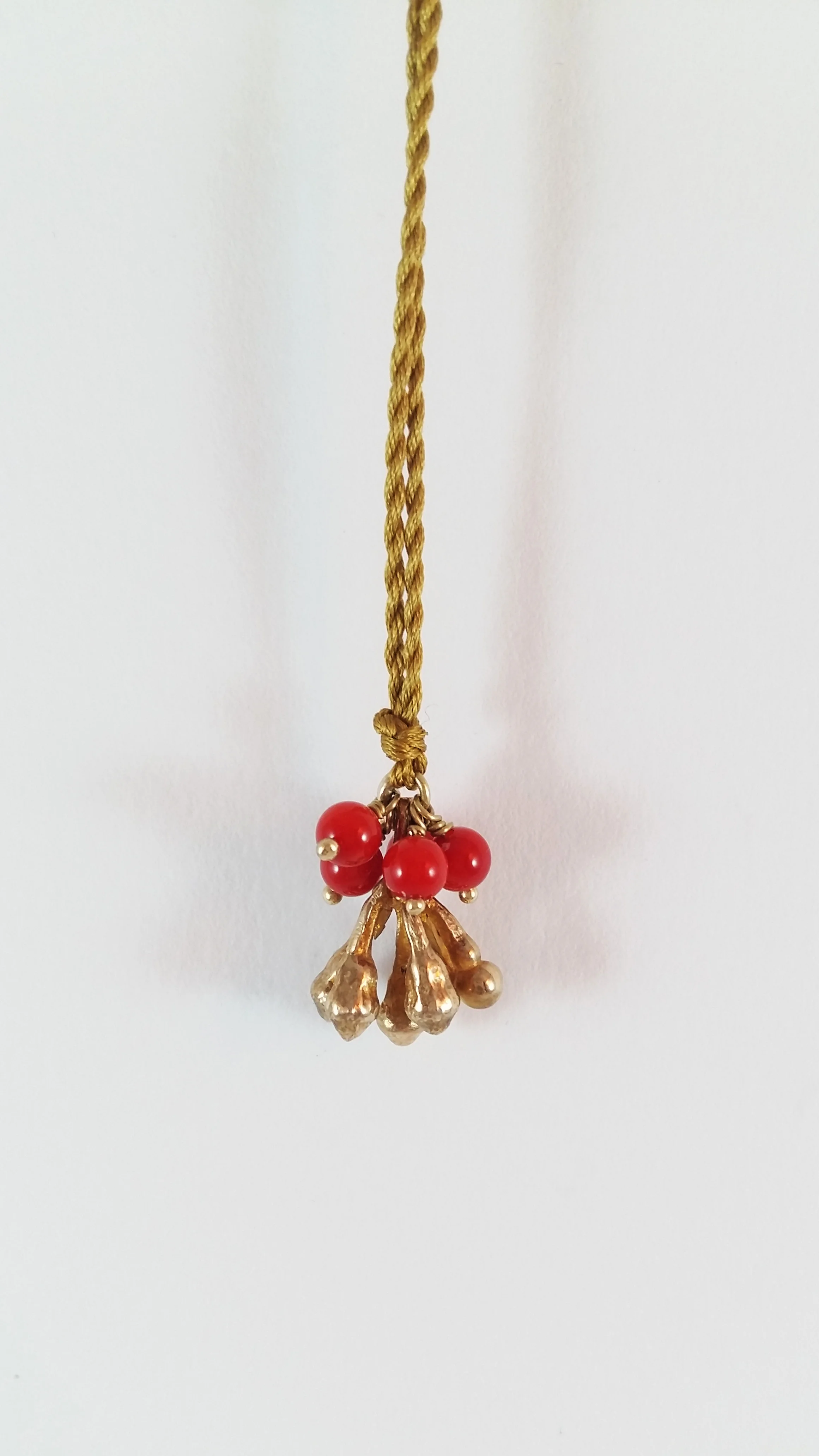 Pendentif Batéguier en Or jaune 18K et Corail