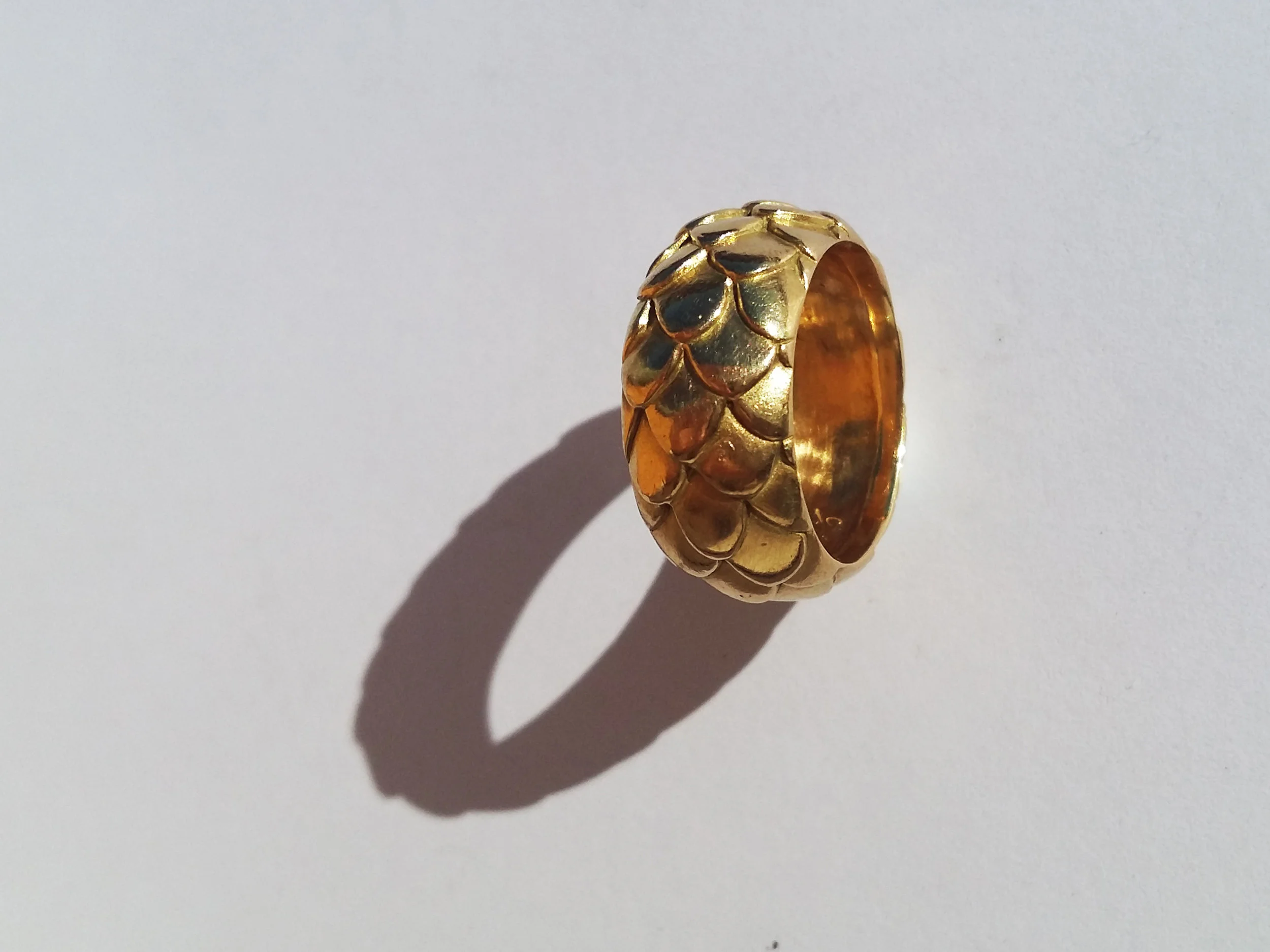 Bague Snake Skin en Or jaune 18K