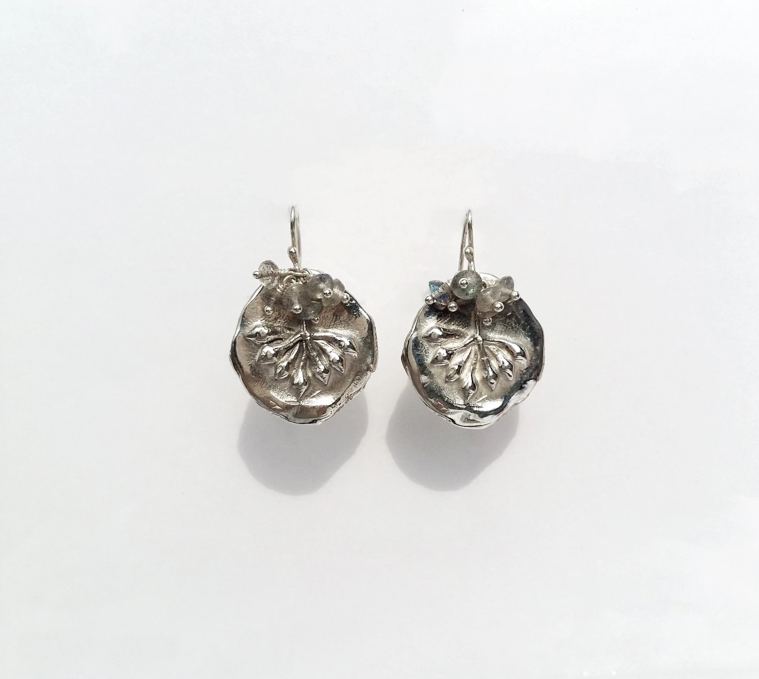 Boucles d’oreilles Lérins en Argent et Labradorites