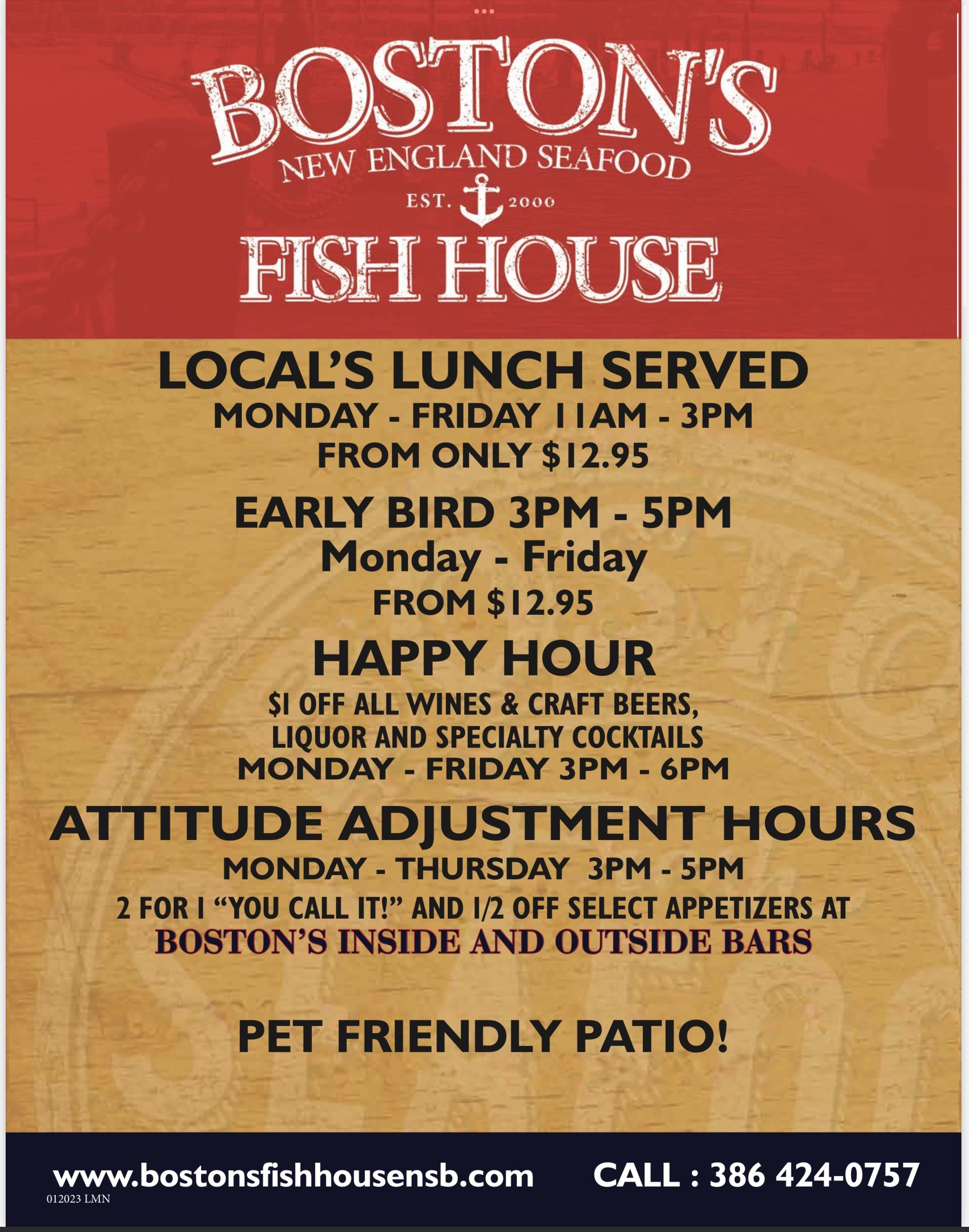 Fish house menu deals