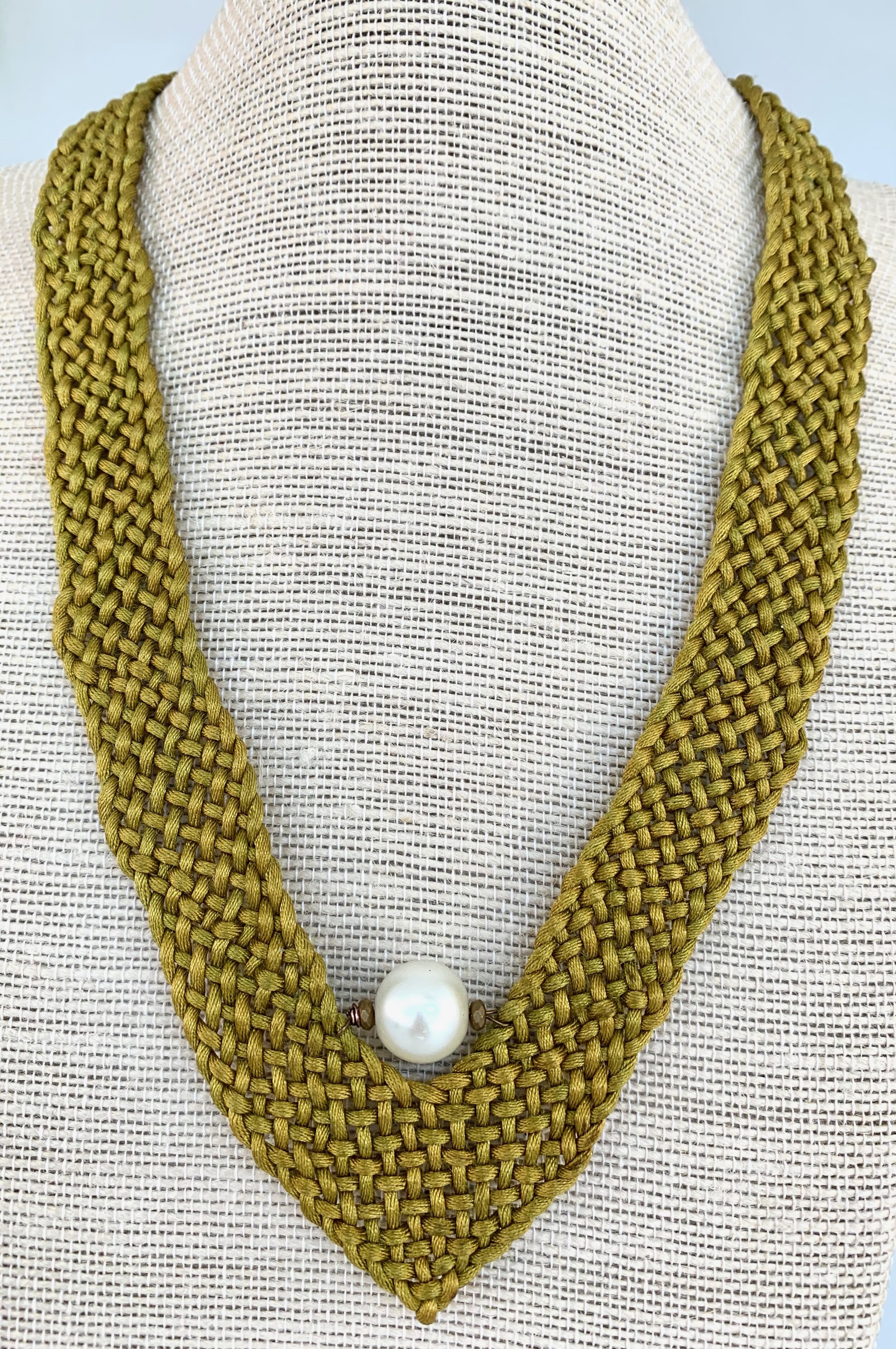 Pure Kumihimo Braid with Pearl Necklace