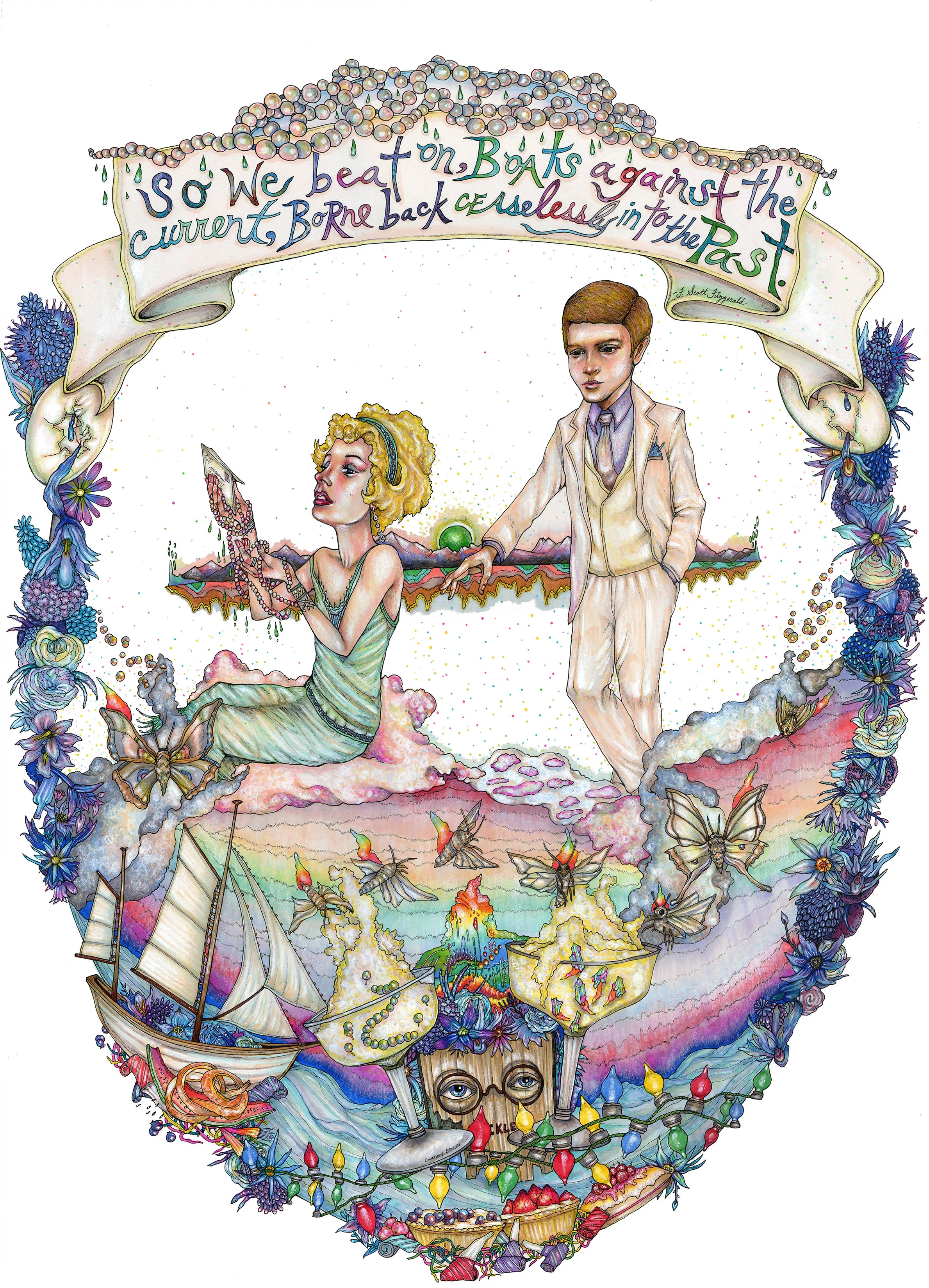 The Great Gatsby, Pen and Marker on Paper, 22" x 30", 2013 SOLD