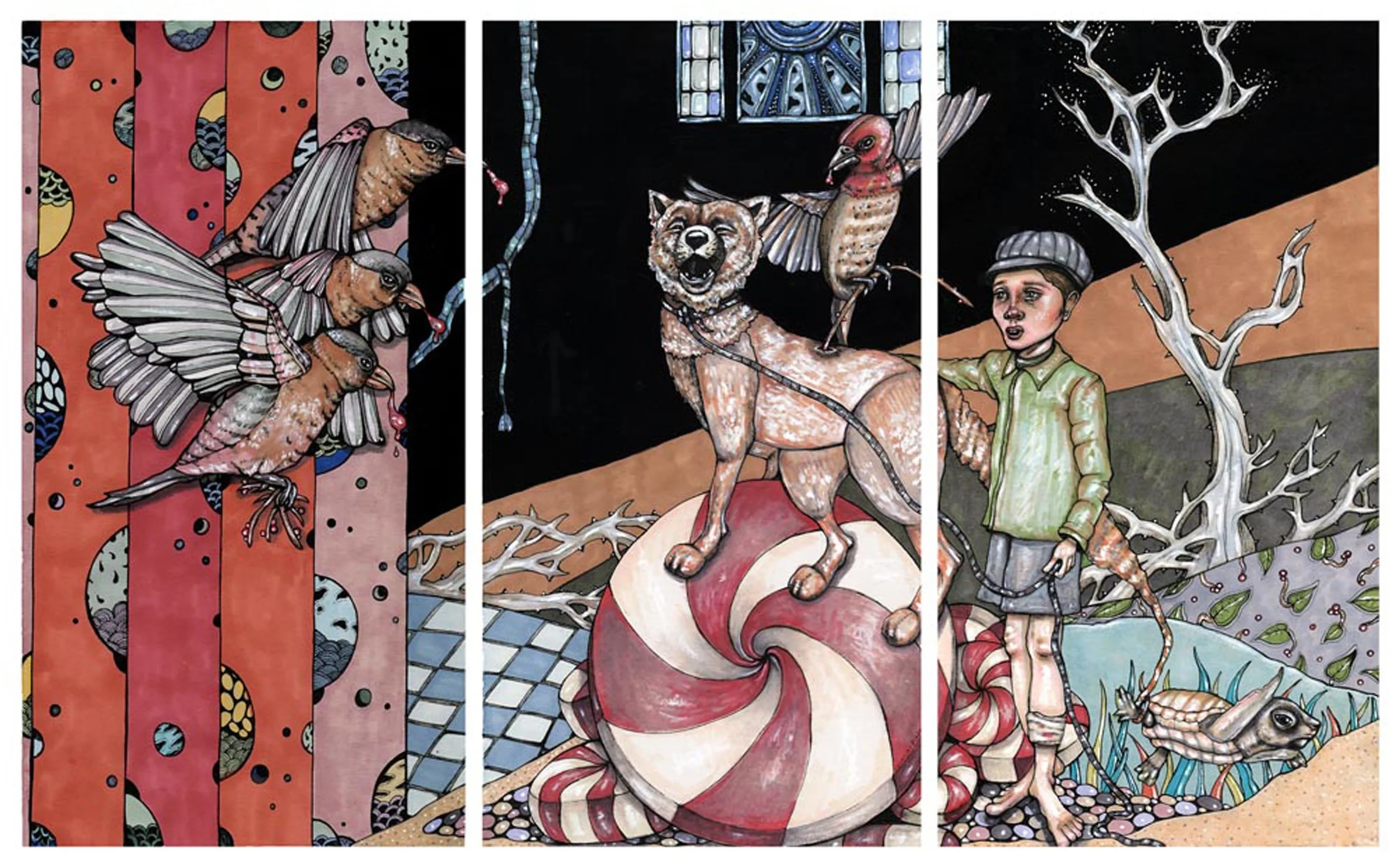 Fable of the Sulk, Pen and Marker on Paper, 15" x 23", 2009 SOLD