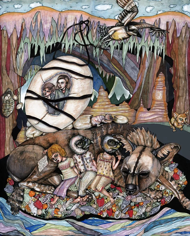 Minou Minor, Pen and Marker on Paper, 22" X 30", 2010 SOLD