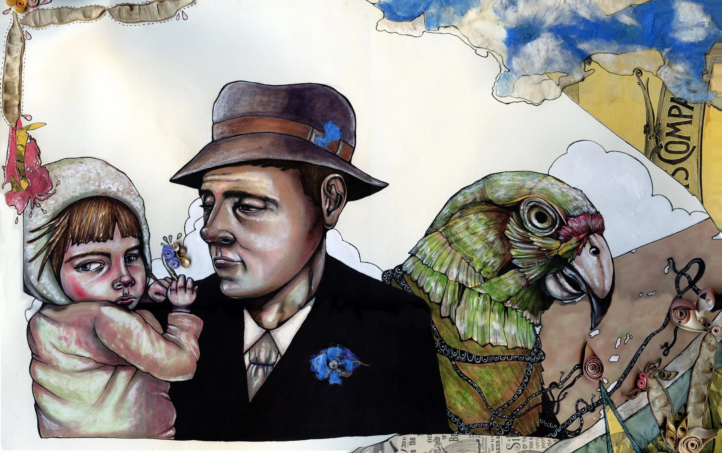 Put Me in Your Pocket, Pen and Marker on Paper, 20" x 24", 2008 SOLD