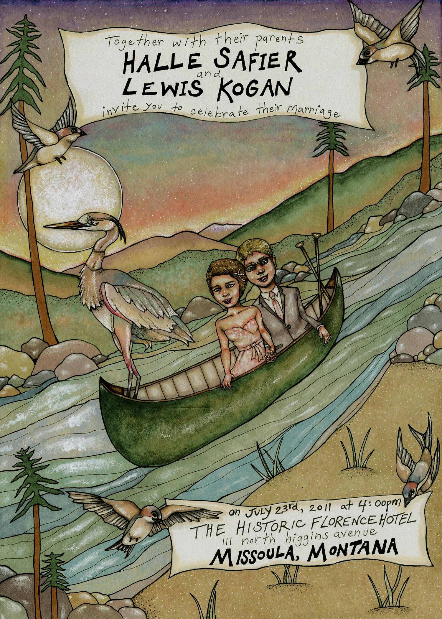 Halle and Lewis Wedding Invite