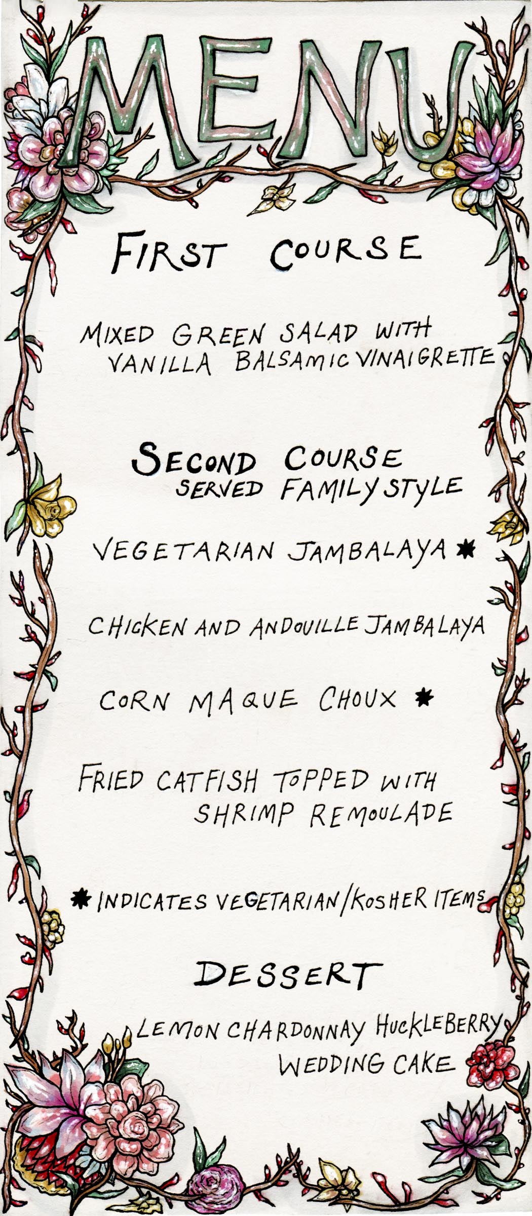 Halle and Lewis Menu