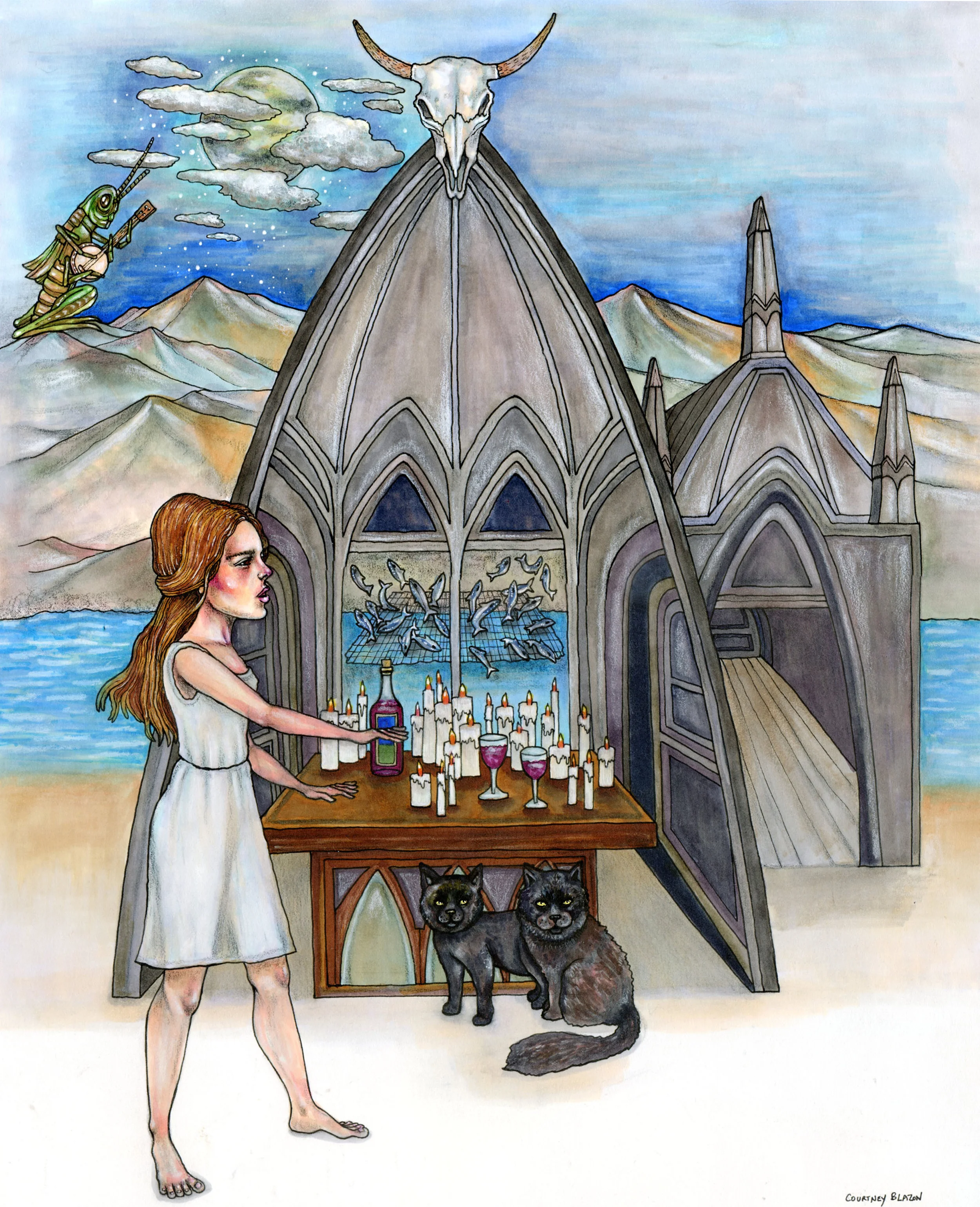 The Girl and the Altar tattoo commission
