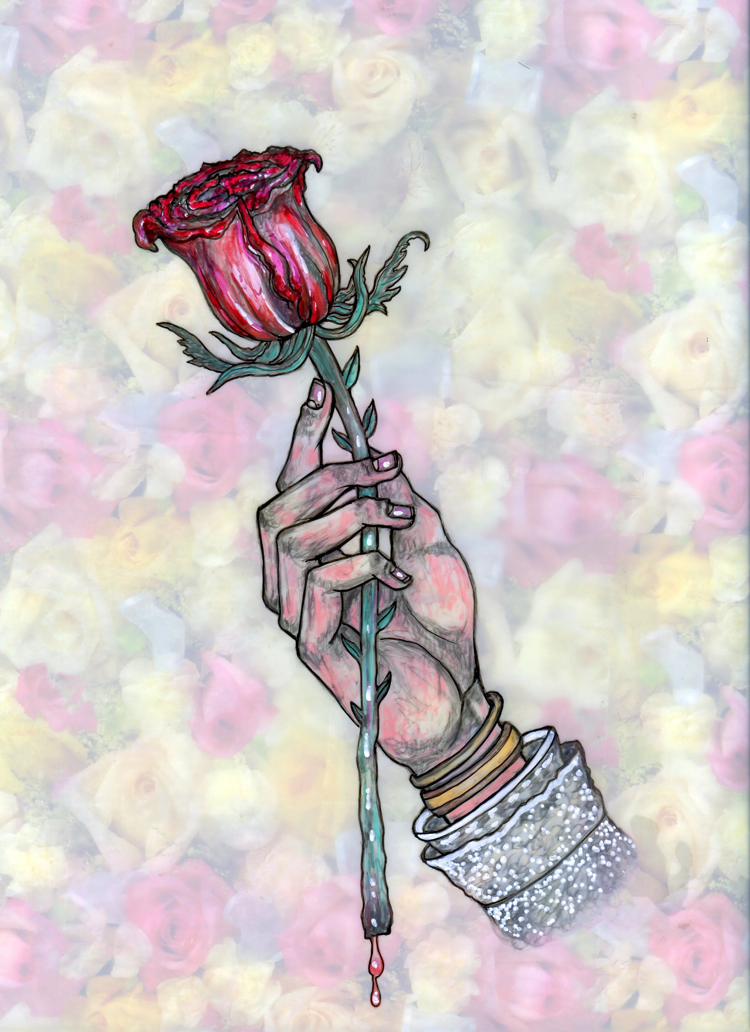 Hand and Rose