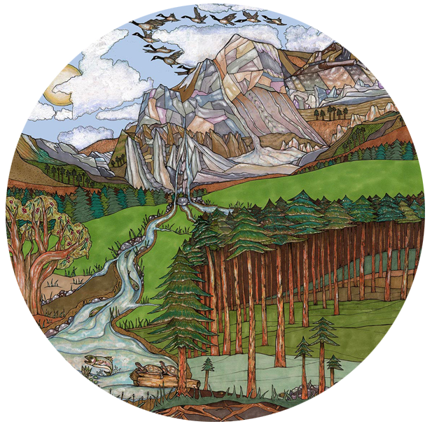Mountain round pin.png