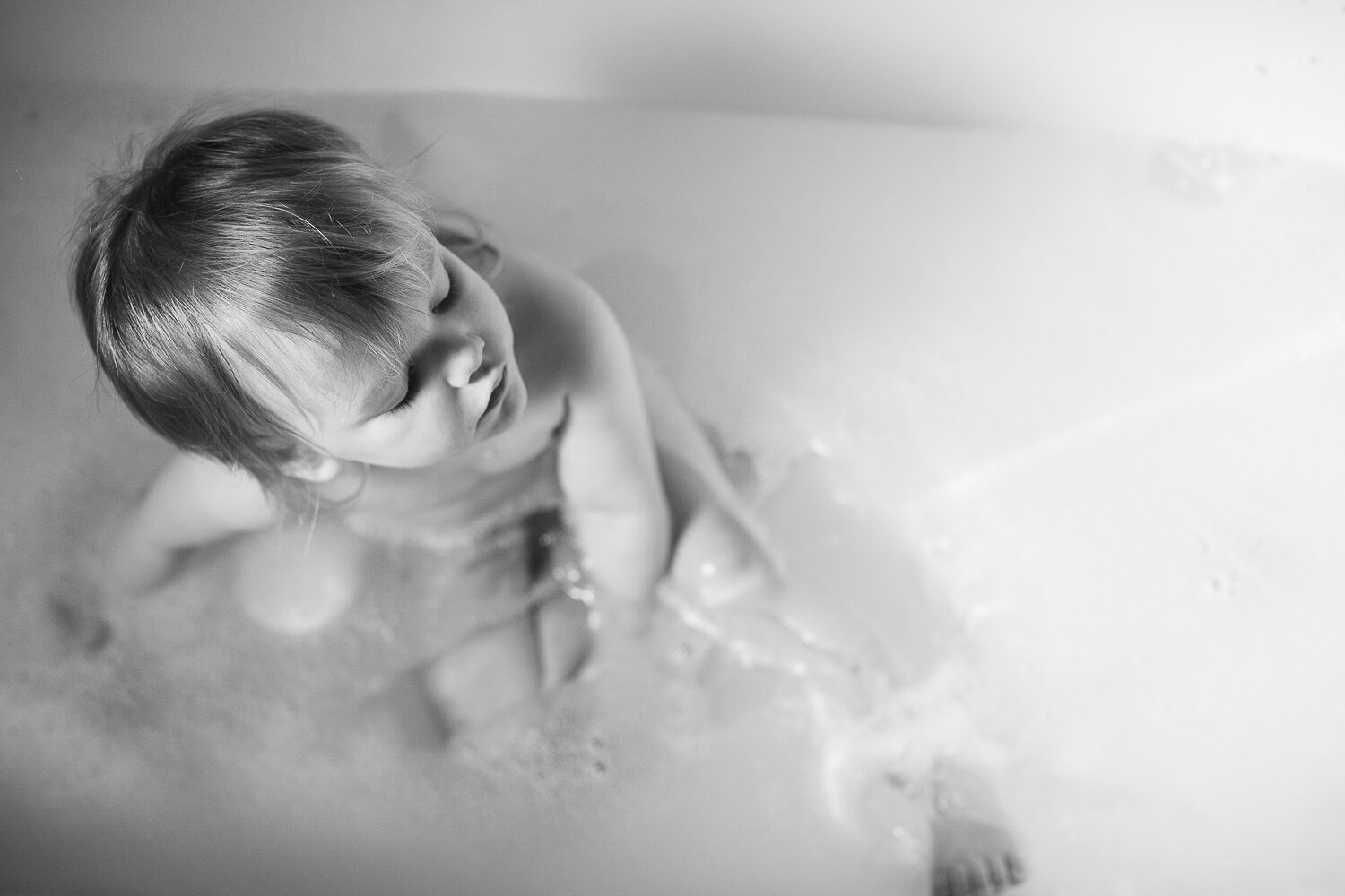  During the first COVID 19 lockdown in New Zealand, Astrid was 2 years and 5 months.  During days with no real agenda, we established a morning bath ritual. I would observe my daughter as she immersed herself in another world filled with bubbles, wat