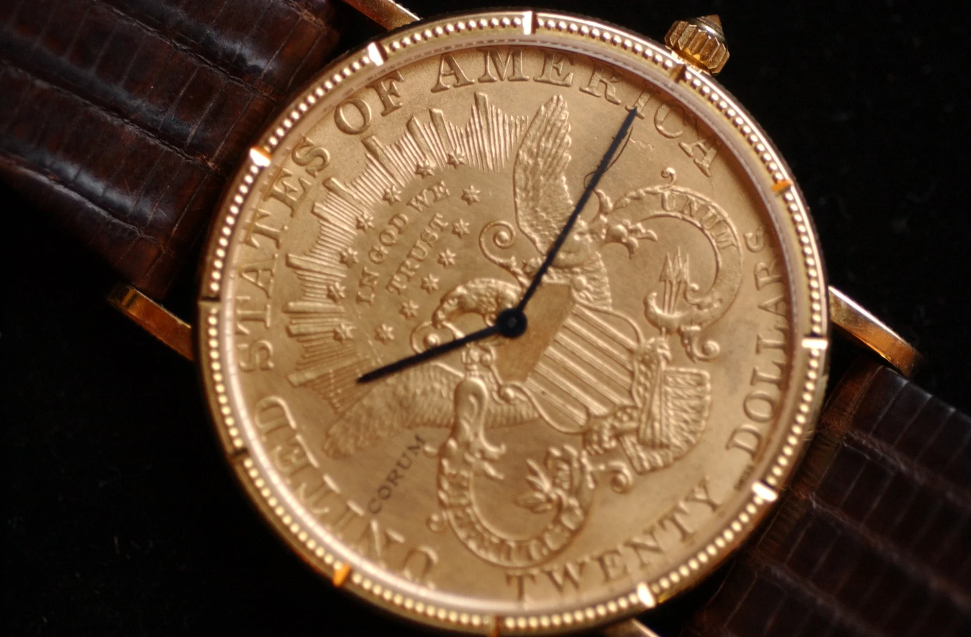 BEAUTIFUL TIME: This Corum watch, fashioned from a 1904 $20 gold piece, is part of the inventory of Estate Jewelers of Redding, which specializes in antique and heirloom watches and jewelry. The small shop is downtown near the Cascade Theatre.