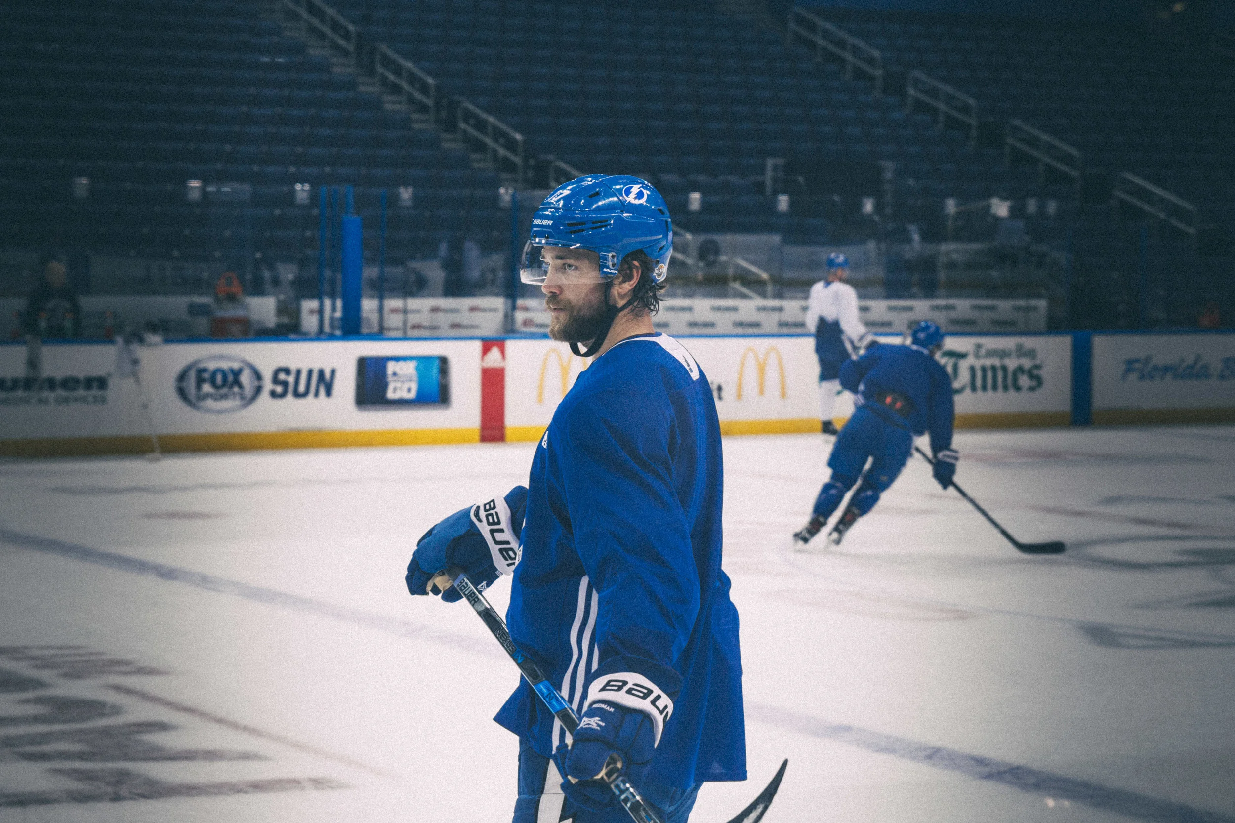 Practice at Amalie Arena