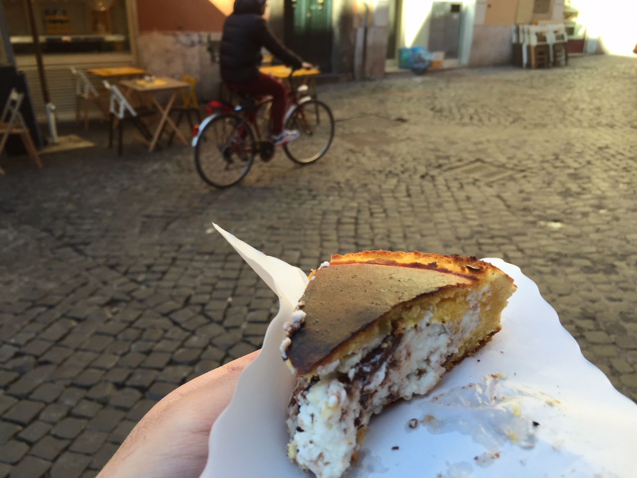 The chocolate slice of heaven I received from the no-name Jewish bakery. Photo by Max Siskind.