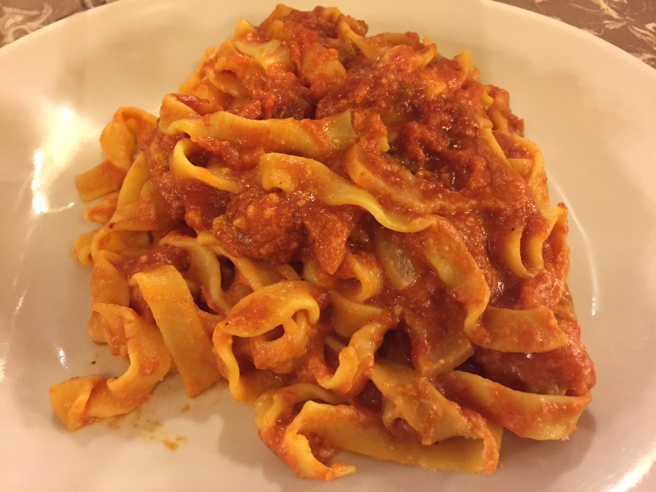 Pasta from Ristorante da Massi. Danktown, USA. Photo by Max Siskind.