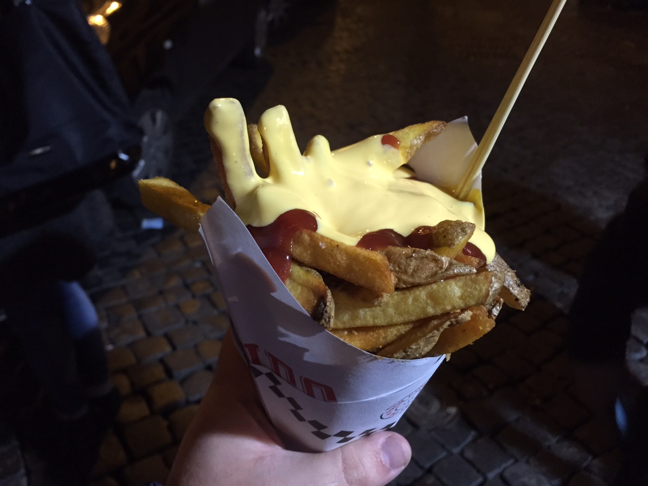 There are a few different chains of these places in Rome. This place was just called "FRIES." Works for me. Photo by Max Siskind.