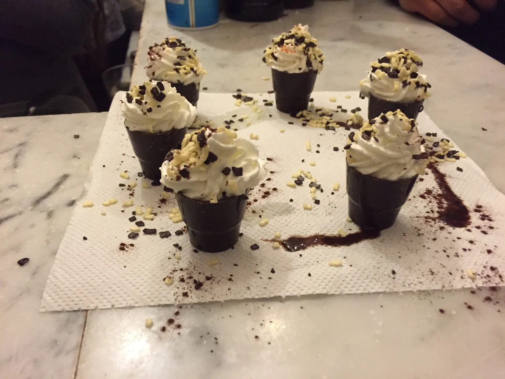 Chocolate shots from Rivendita Libri in this district. These little guys may be small, but they pack a punch, trust me. And no, not all six are for me, I have friends I swear. Photo by Max Siskind.