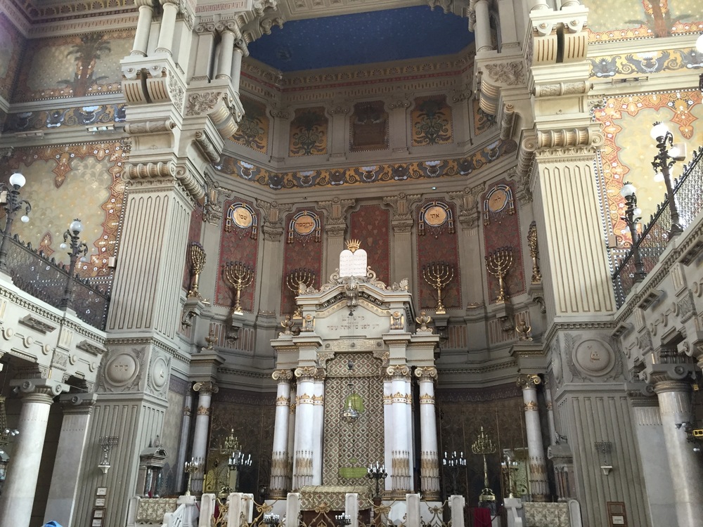   Inside the main synagogue in the Jewish Quarter in Rome. Absolutely stunning. Photo by Max Siskind.  