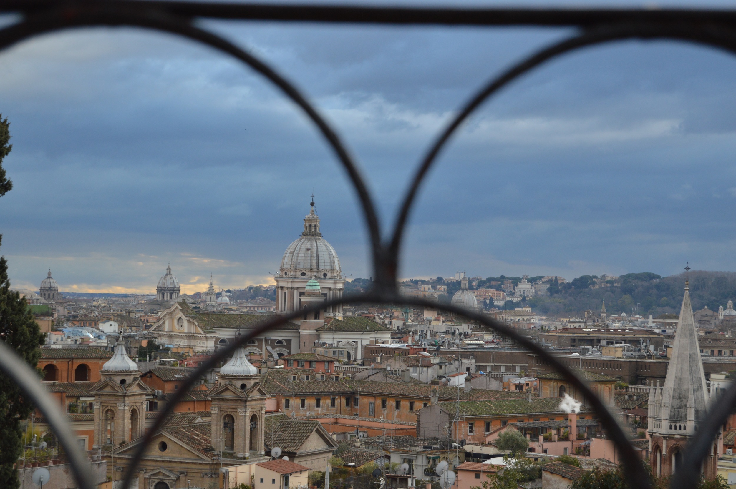   Artsy shot through the fence at Villa Borghese. Still an awesome view of the city if you as me. Photo by Max Siskind.  