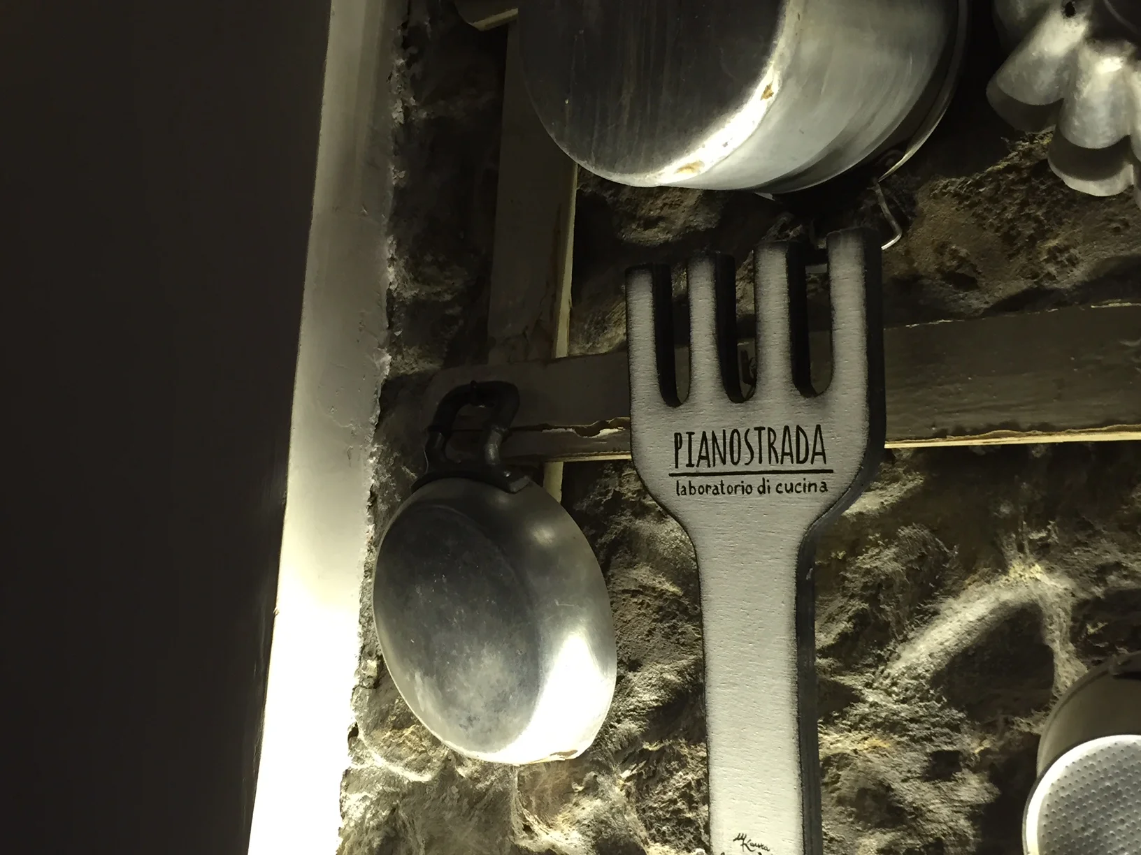 Pots, pans and utensils hanging on the walls also contributed to the great atmosphere in this place. Photo by Max Siskind.