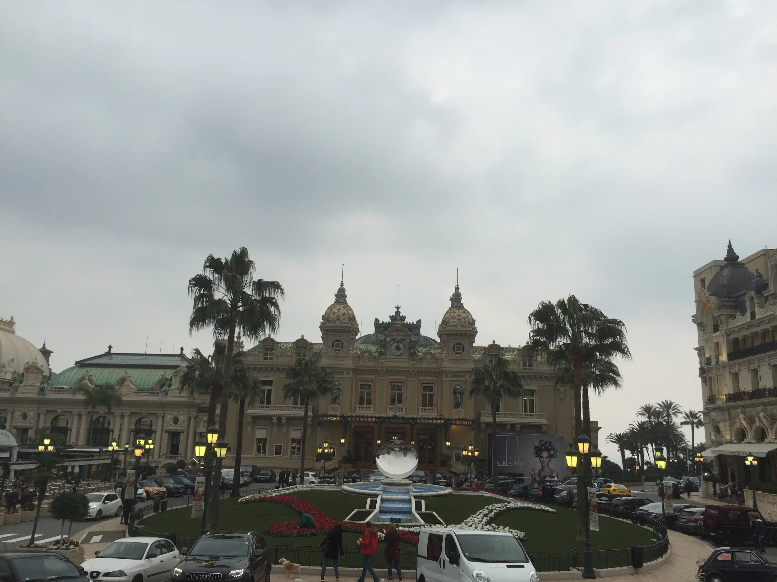 The Casino Monte-Carlo from the outside. Dope, right? At least the weather cooperated long enough for me to snap this. Photo by Max Siskind.