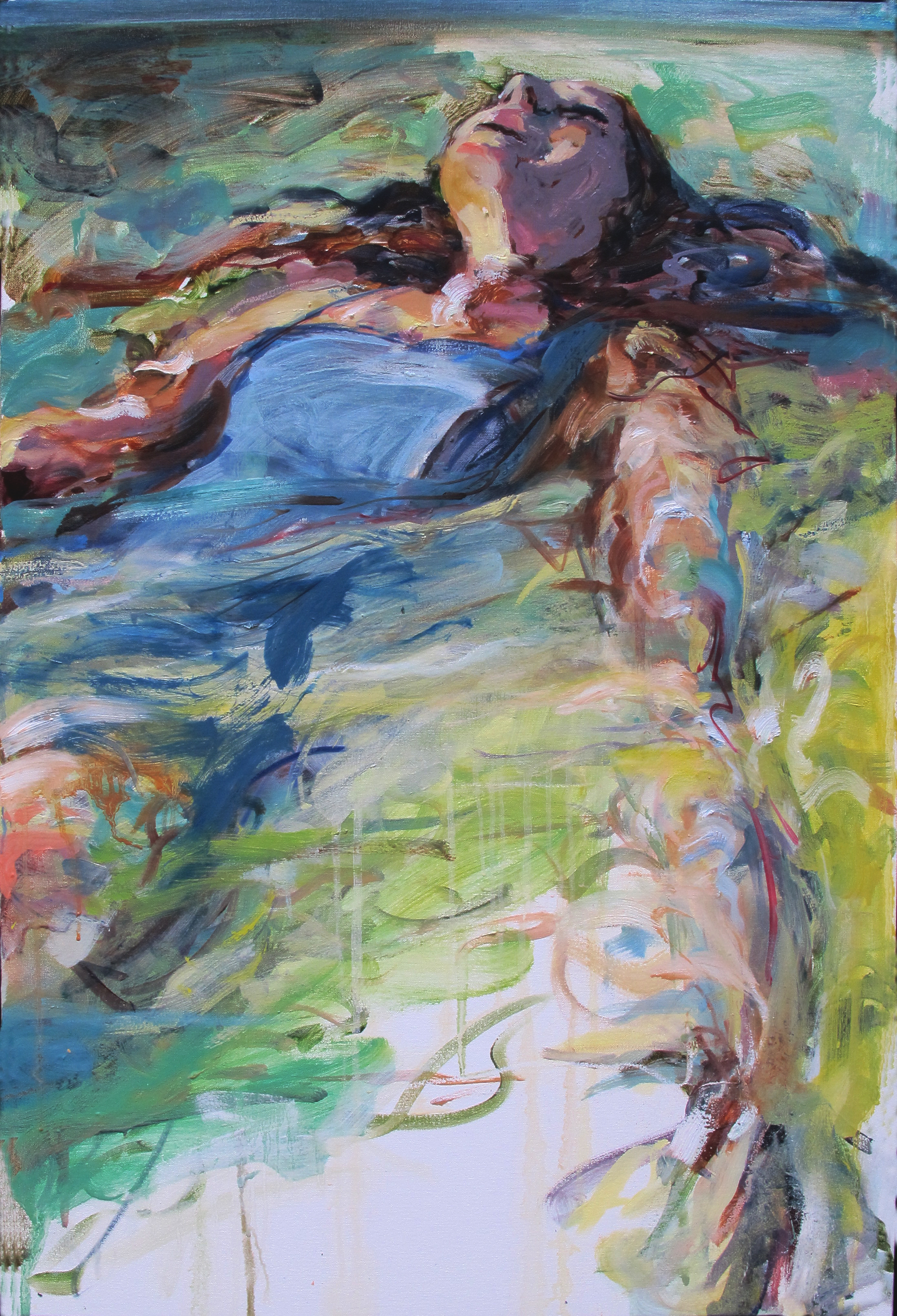  Floating 6  2014 Oil on canvas&nbsp; 36" x 24"   