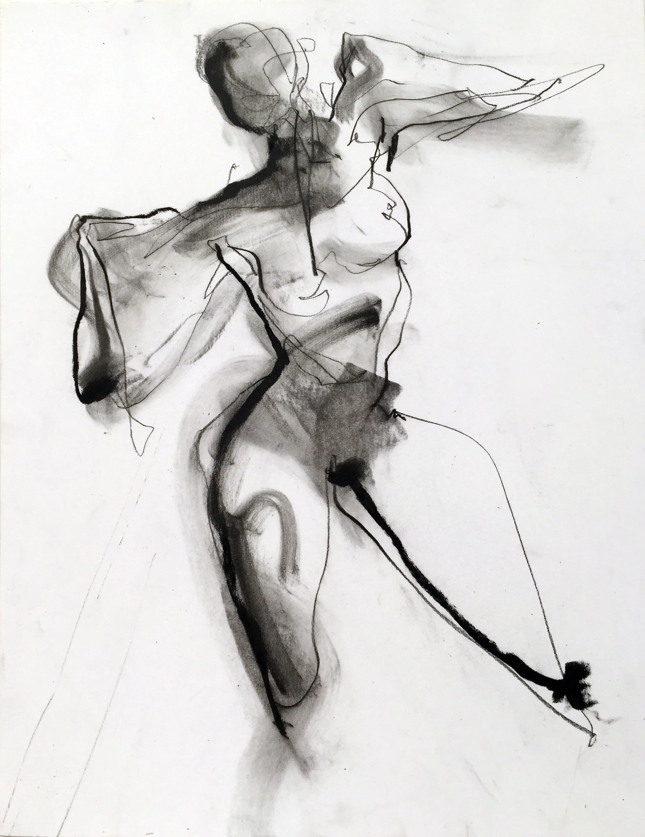 Nude 13 2016 Charcoal on paper 12" x 9"