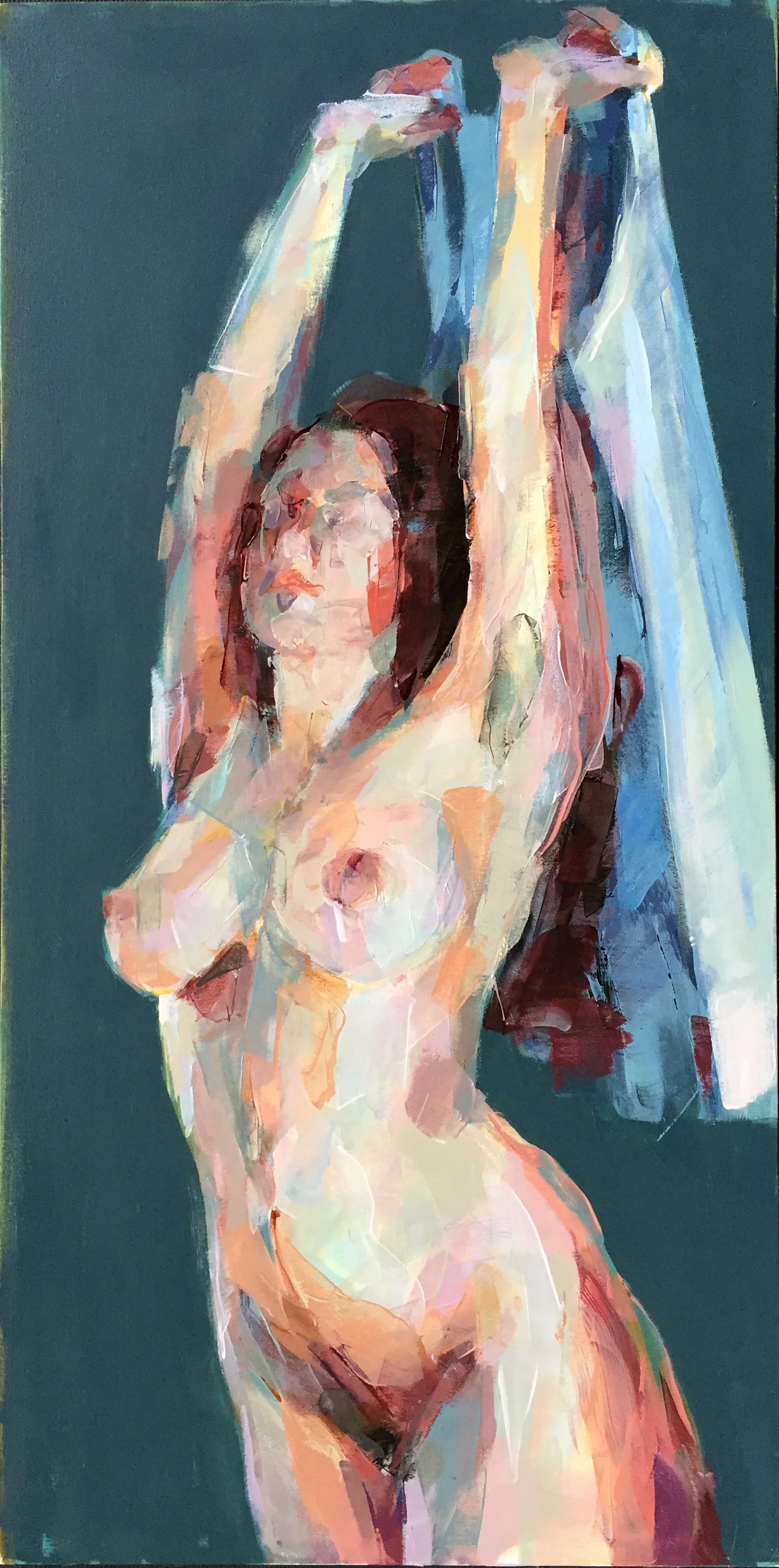Let us go 2018 Oil on canvas 44" x 22"