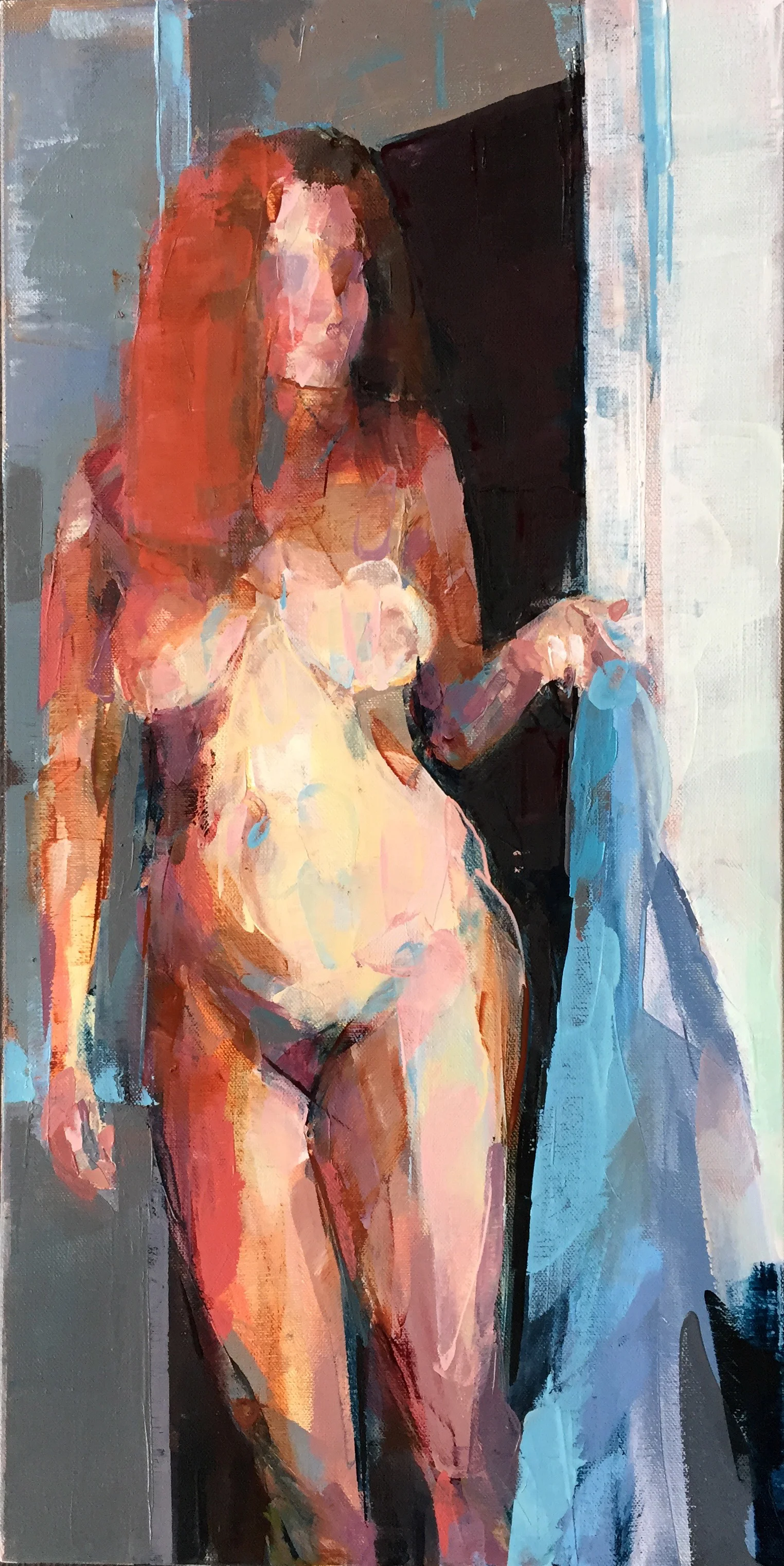 come and go 2018 Oil on canvas 24" x 12"