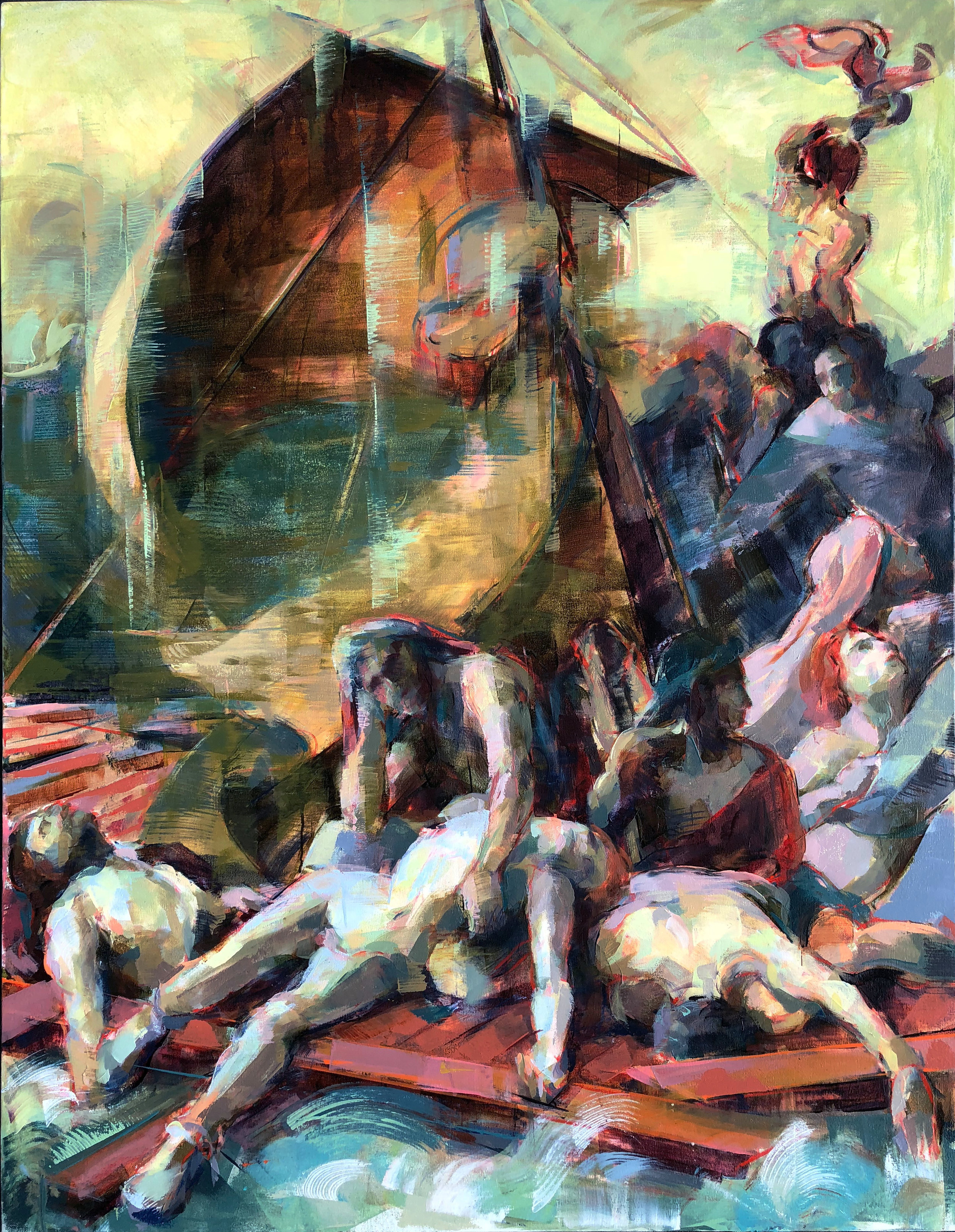   Raft of the Medusa  2018 Oil on canvas 53" x 41" 