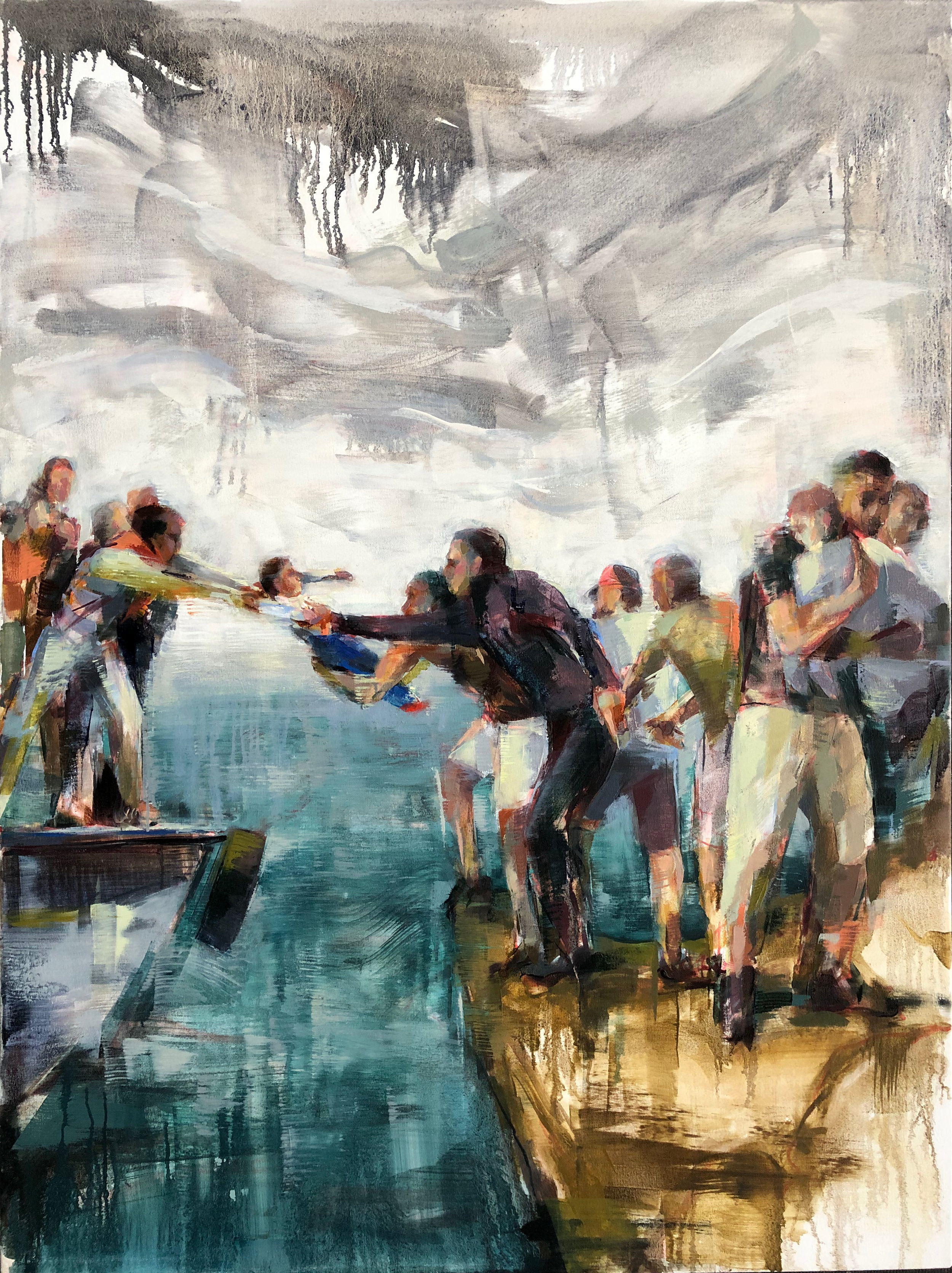   Crossing the Aegean  2019 Oil on canvas 48" x 36" 