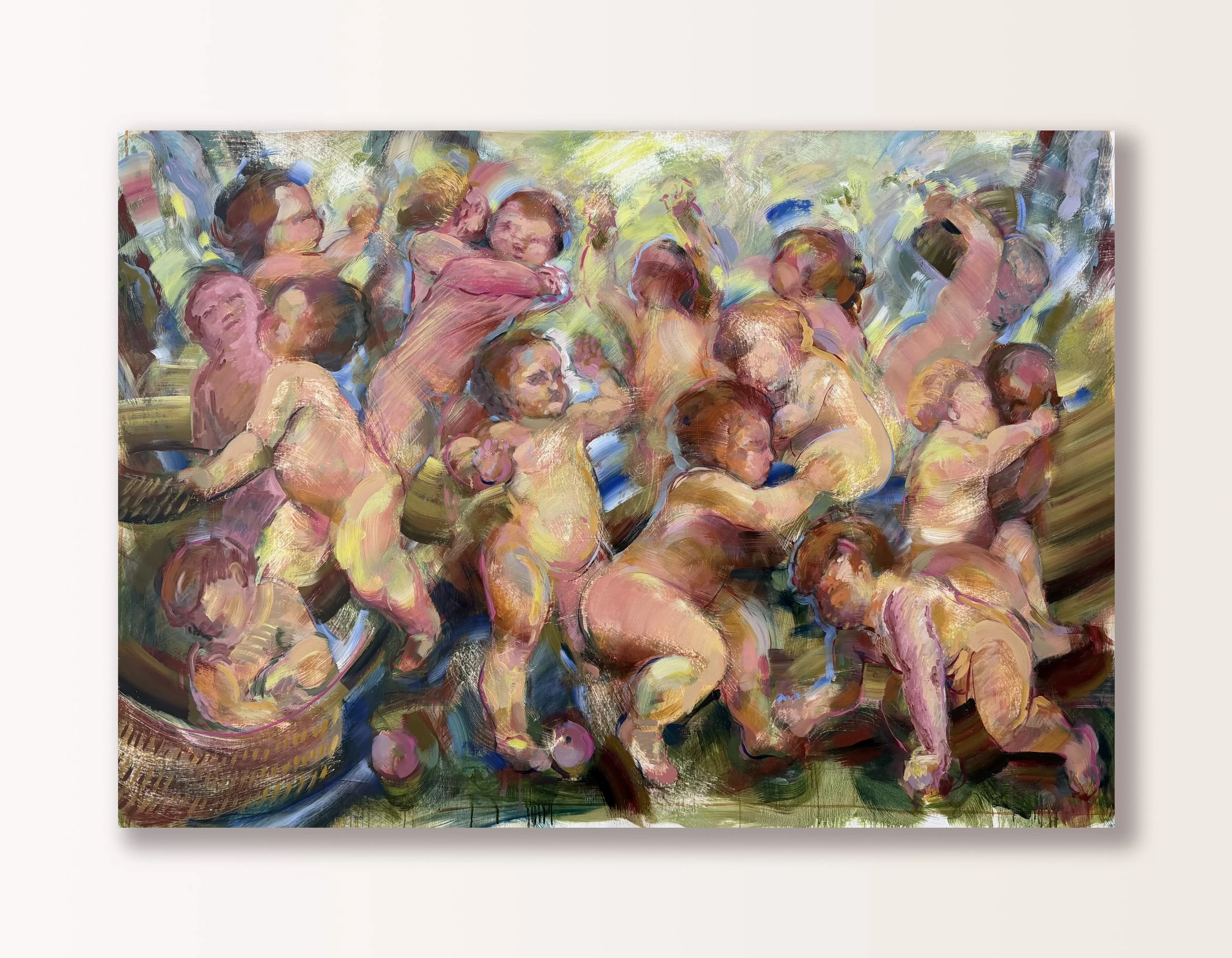 Through apple branches