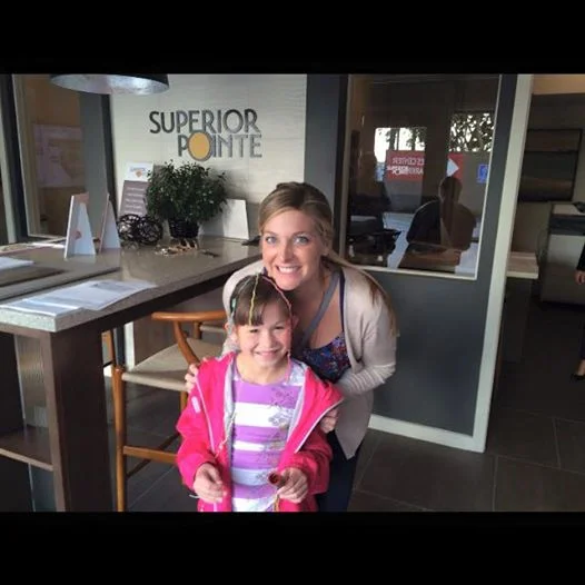 Congratulations Shanna!!!! Shanna with my daughter Gracie celebrating Shanna's accepted offer at Superior Pointe. Can wait to celebrate closing escrow with her on that roof top deck looking at Fashion Island.