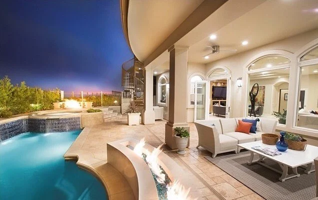 Savor uninterrupted views of Catalina Island from this Mediterranean-inspired home in Laguna Niguel, perfected by a just-finished renovation || Repped by Quentin Priddy #homesbyDkCowles #DkFindsHomes