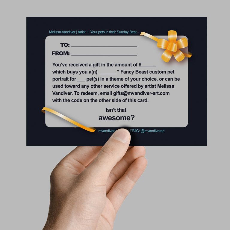 Physical Gift Card, Back