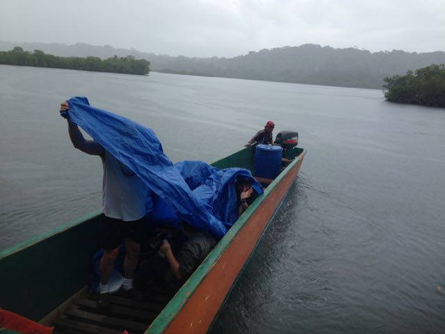 Saying goodbye to one of the visiting teams who leave by boat for their next destination.