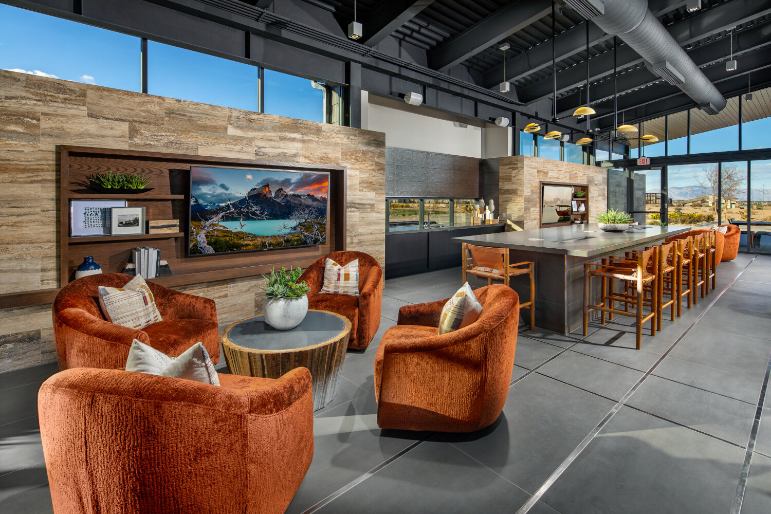 8-Mesa Ridge-Rec Center_Entry lounge to Kitchen.JPG