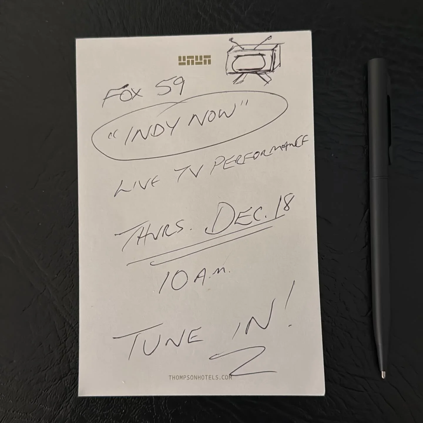 Tune in to Fox59&rsquo;s @indynowtv this Thursday Dec. 18th at 10am.  I&rsquo;ll be performing a song and talking bout the new album! 

#singersongwriter #tv #tvperformance #fox59 #indy #newalbum