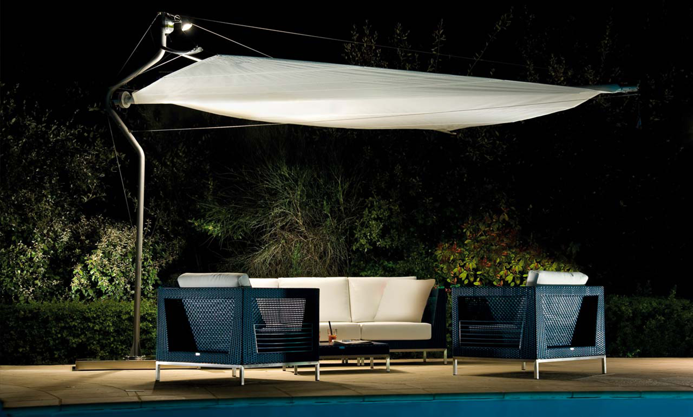 Patio Shade with awnings and pergola 