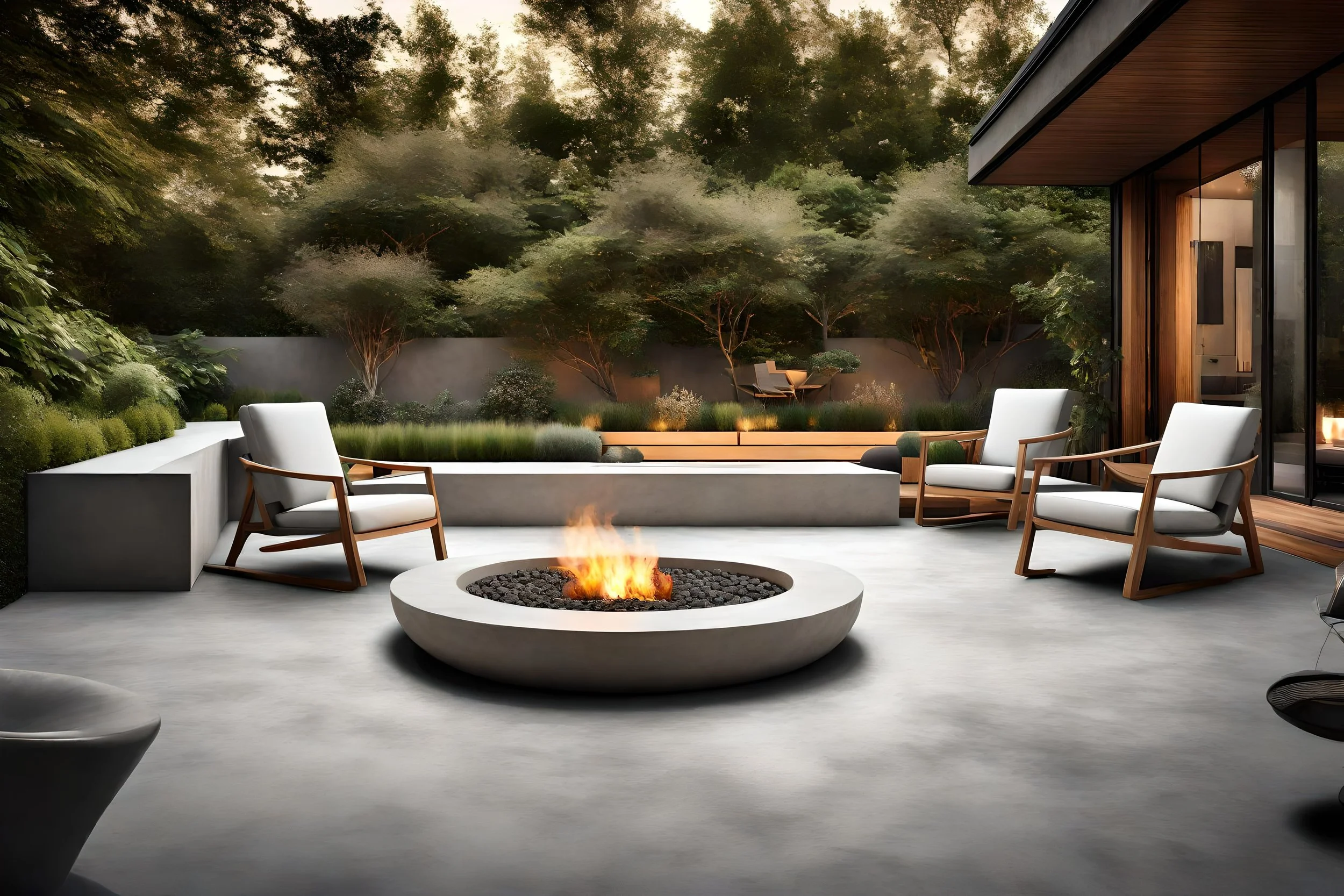 Luxury Concrete Fire Pits: Design Ideas to Ignite Your Backyard