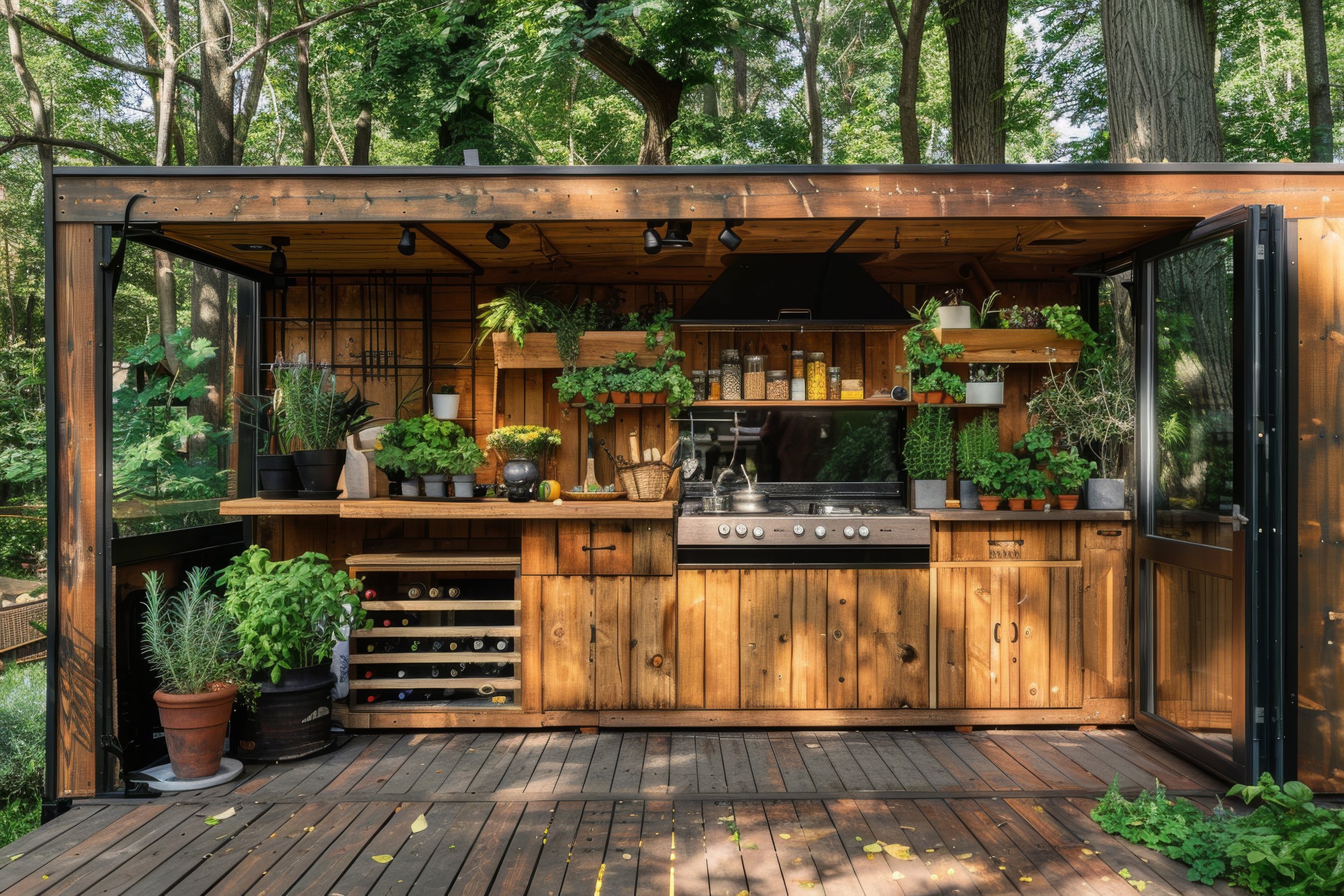 Wooden Outdoor Kitchen Cabinets: Luxury with Character for Your Outdoor Space