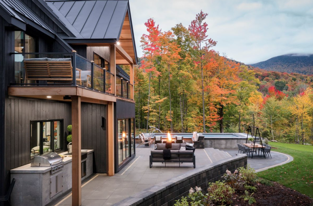 A Wood Deck and Stone Patio Combination: a Tasteful Juxtaposition ...