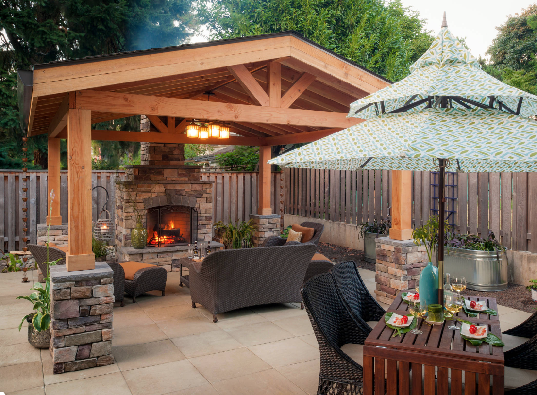 An Outdoor Fireplace with Your Pergola: the Ultimate in Comfort and ...