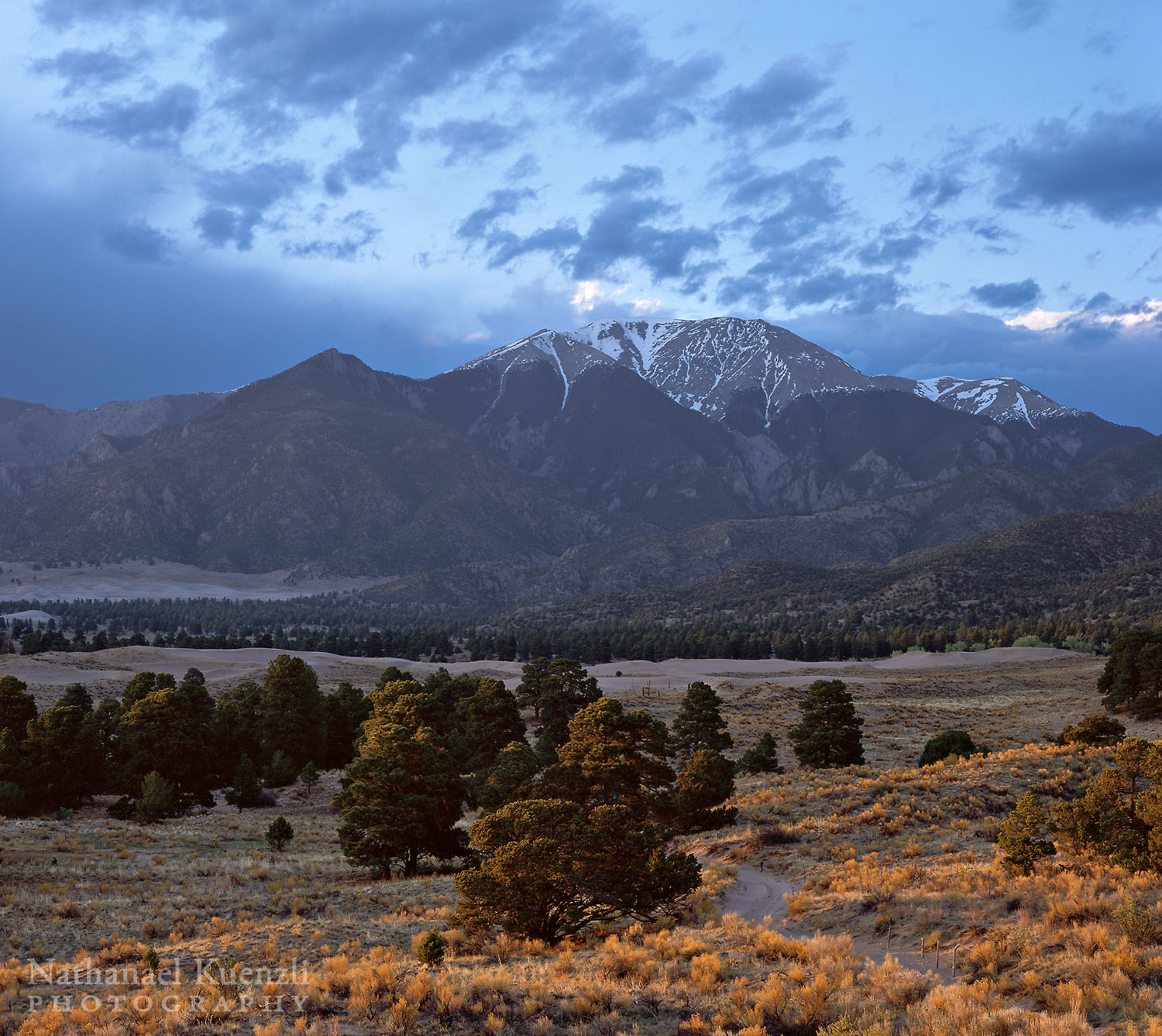   Sangre De Cristo Mountains, Great Sand Dunes NP, Colorado, May 2009  