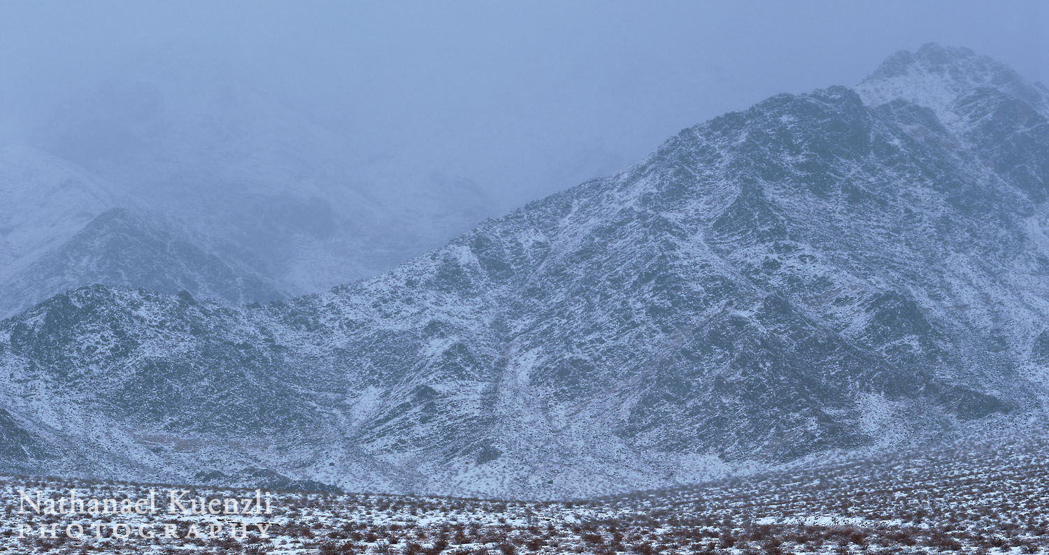   Snow, Cottonwood Mountains, Death Valley NP, California, February 2011  